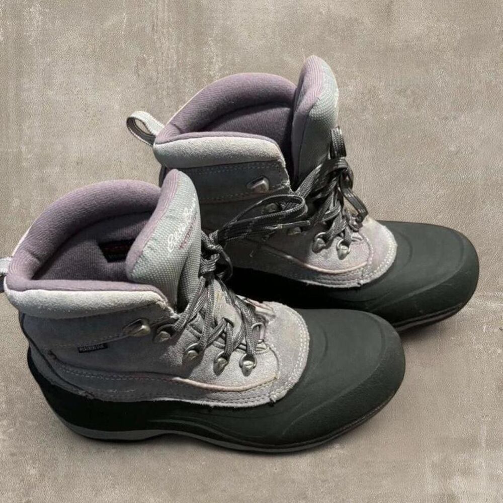 Eddie Bauer Women's SIZE 8 Grey and Black Winter Outdoor Boots